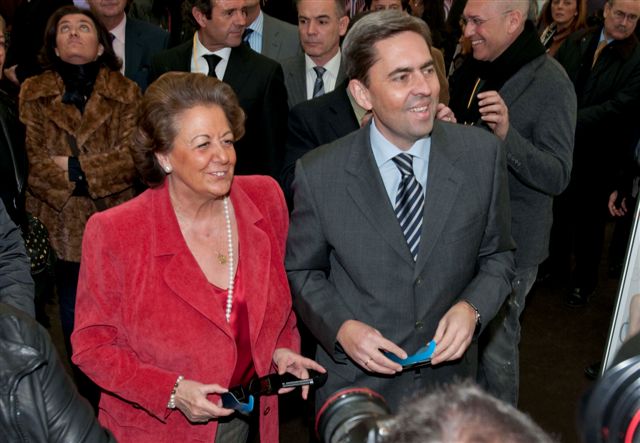 La alcaldesa de Valencia Rita Barberá con el Vicepresidente de la Generalitat Vicente Rambla